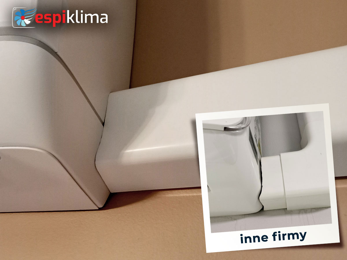 Espiklima - prawidłowo docięte korytko klimatyzacji